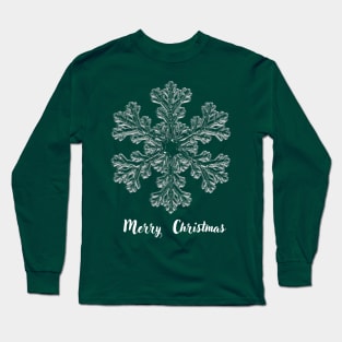 Merry Christmas Ice Crystal Long Sleeve T-Shirt